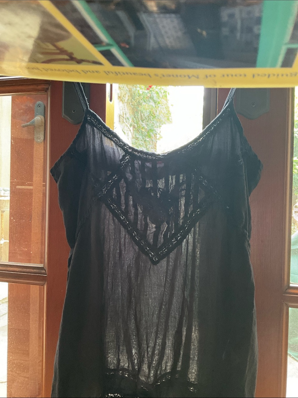 Dainty black cotton top